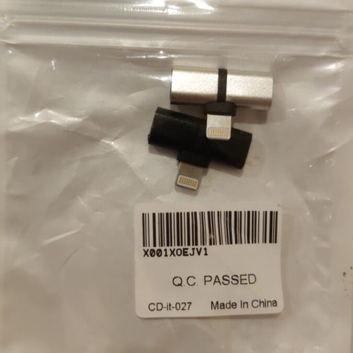 Mini T-Shaped Audio and Charging Adapter Set for iPhone, 2 Pieces