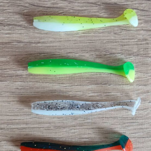 Lrf fishing silicone lures new, pack of 9 pieces