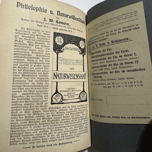 Die Entwicklungsgeschichte der Liebe 1908 book by Ferdinand Freiherr von Reitzenstein