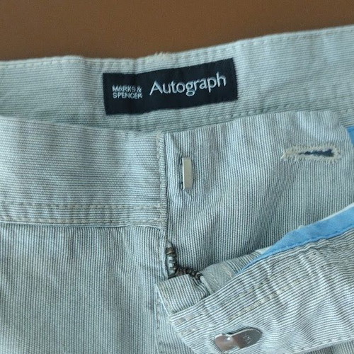 Marks & Spencer Autograph men's striped bermuda shorts set, size 34