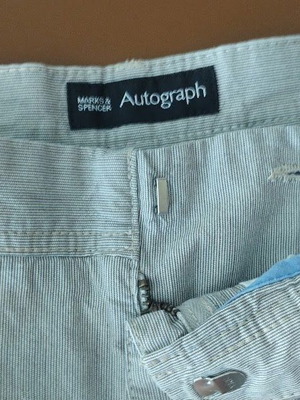 Marks & Spencer Autograph men's striped bermuda shorts set, size 34