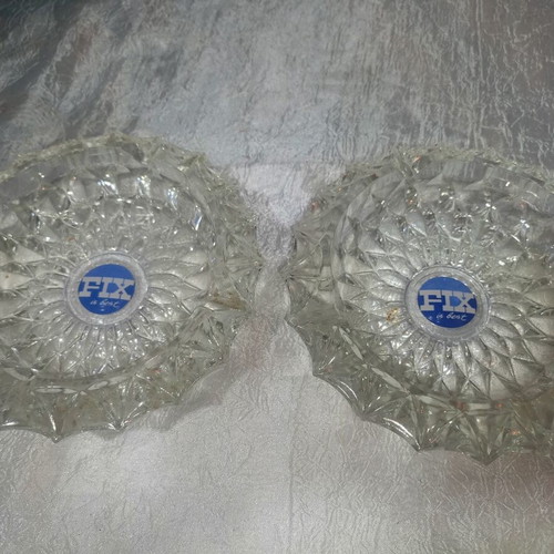 Vintage Fix advertising ashtrays pair like new