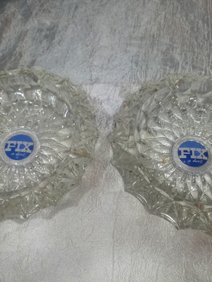 Vintage Fix advertising ashtrays pair like new