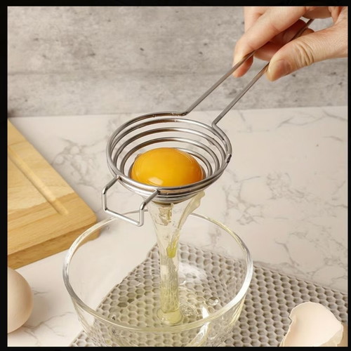 Kitchen tool for separating egg yolk and white new, stainless steel