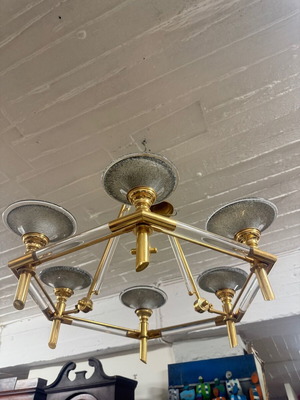 Ceiling light bronze with plexiglass like new