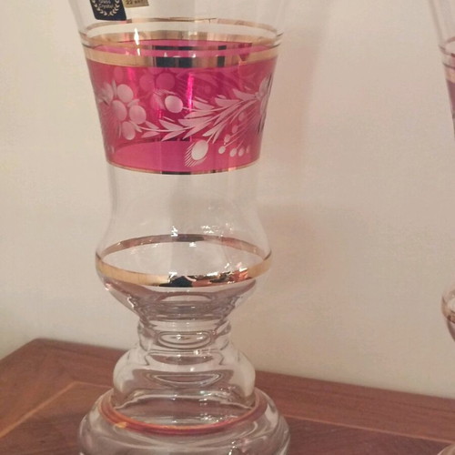 Vintage crystal vases 25 cm like new