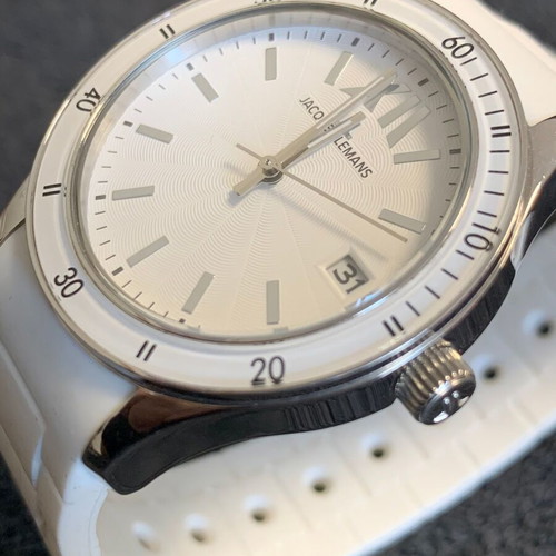 Jacques Lemans Rome Sports watch like new, white