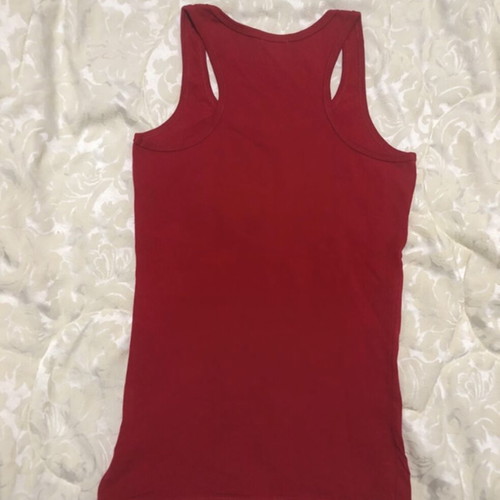 Oysho red tank top with heart print, like new, size S