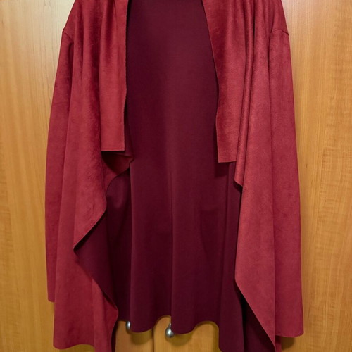 Suede jacket burgundy like new, size M