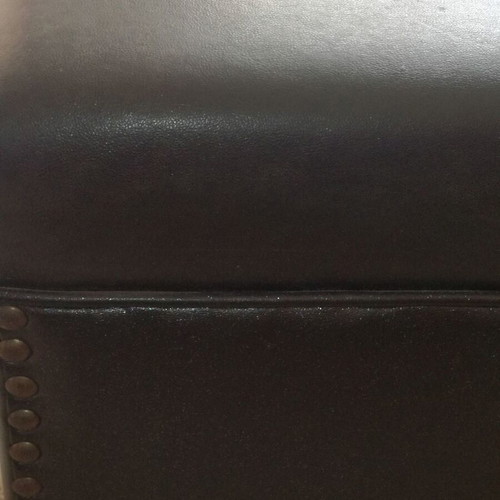 Handmade leatherette stools set of 2, new