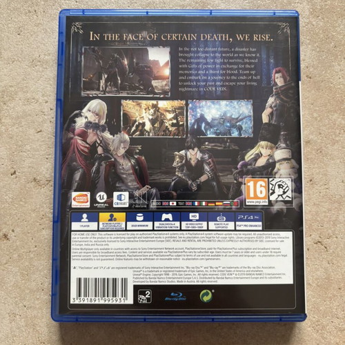 Code Vein PlayStation 4 PS4 game used, English