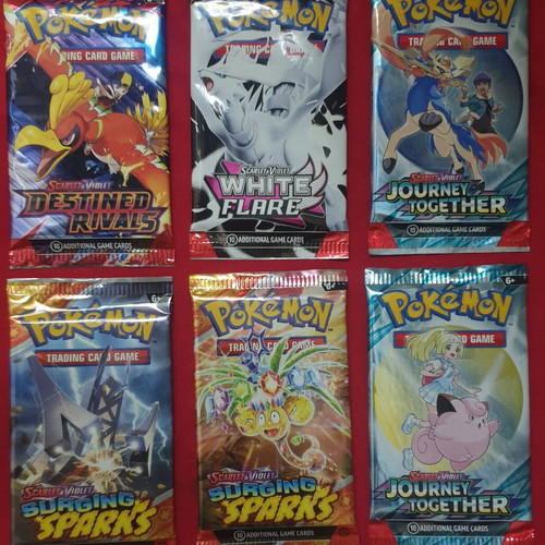 Pokemon Scarlet Violet booster packs set of 6 new
