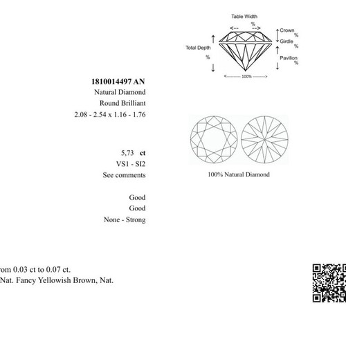 Diamonds new 117 pieces 5.73 ct round with certificates of authenticity