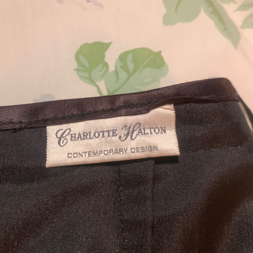 Charlotte Halton evening skirt like new, black tulle with grey flowers