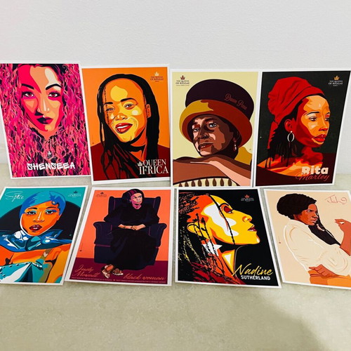 Reggae Art postcards The Queens of Reggae set of 8 new