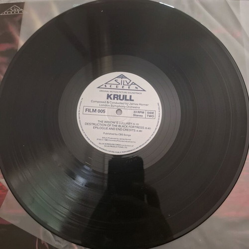 Krull soundtrack vinyl used, cover VG-
