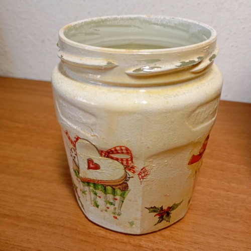 Glass jars for decor and use, set of two