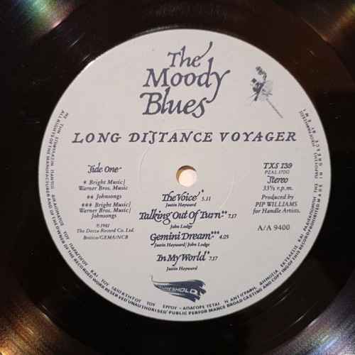 Long Distance Voyager music record used, The Moody Blues, 1981