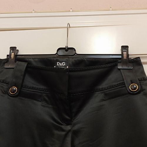Vintage D&G Dolce & Gabbana low-rise satin capri pants black size 38 like new