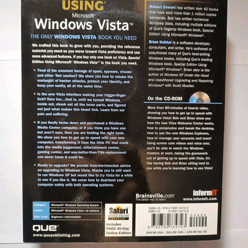 Windows Vista Special Edition Manual like new