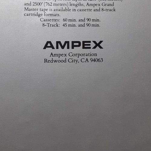 Ampex Grand Master 1800 Reel-to-Reel Tape new, 1/4", 1800ft