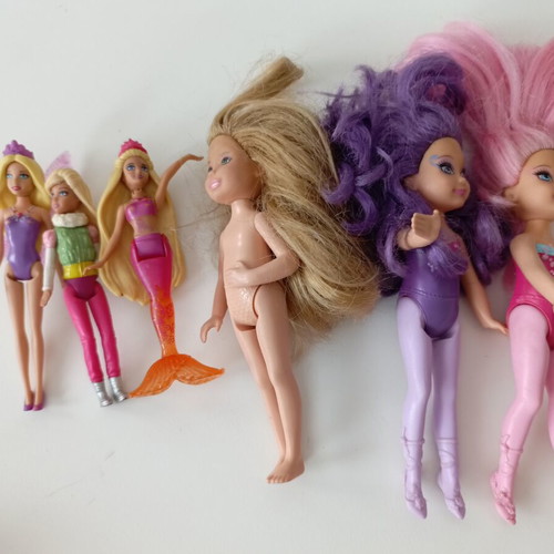 Mini Dolls set of 6 used with mermaid and fantasy styles