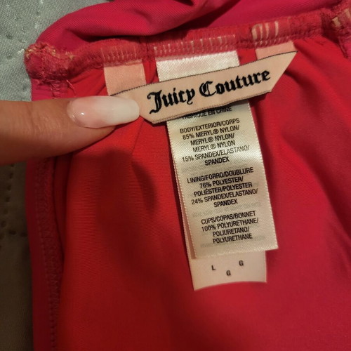 Juicy Couture bikini top like new, fuchsia color, adjustable tie