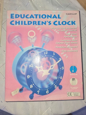 Educational Children's Clock toy like new, 80s vintage