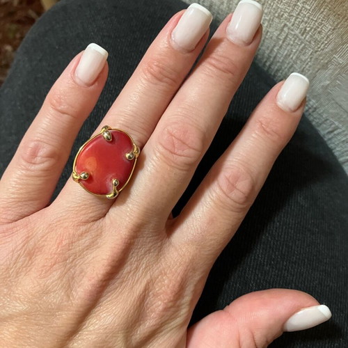 Coral ring used, adjustable