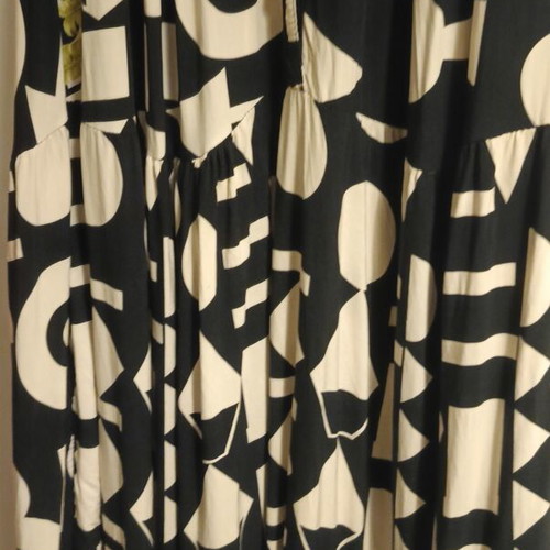 Women's summer dress XL, long, black and beige, like new