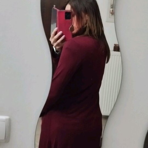 Long cardigan red like new, size S