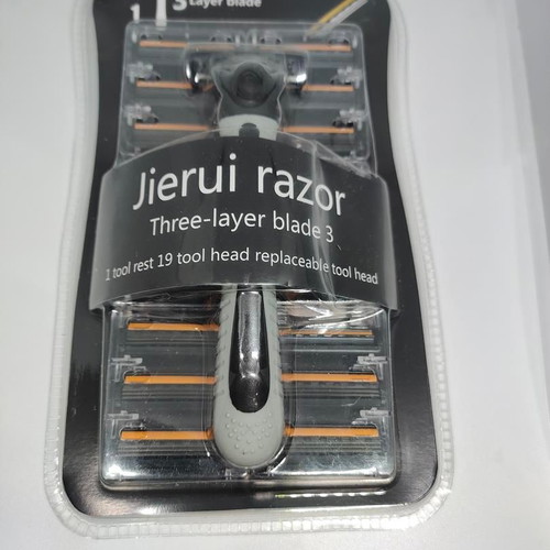 Jierui Razor shaving set like new with 19 three-blade replacement heads