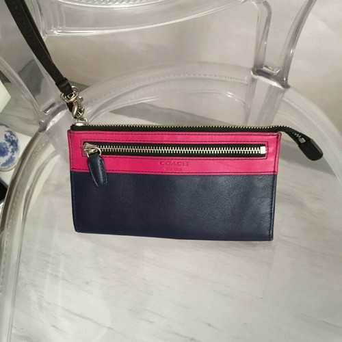 Coach Legacy Zippy Wallet clutch like new, colorblock leather