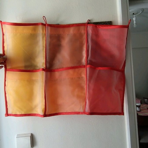 Hanging wall pockets new, set of 6 with 4 hooks