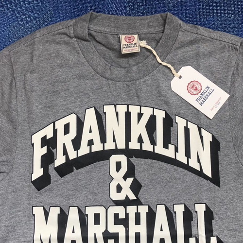 Franklin & Marshall T-shirt new men's M-L black and gray cotton