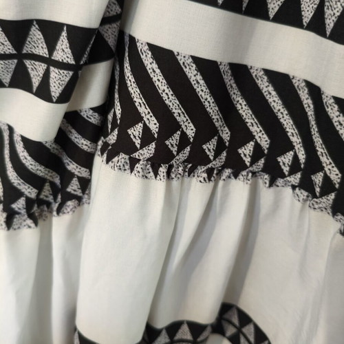 Maxi summer dress with ethnic geometric pattern one size like new