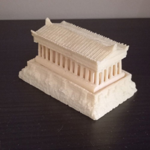 Alabaster Acropolis Statue like new, 6×10×6 cm