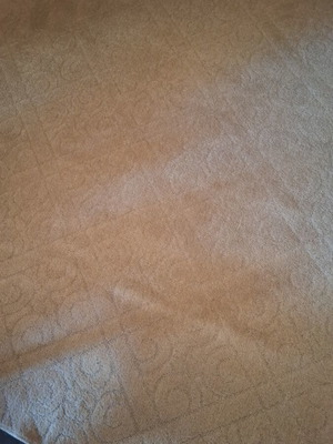 Beige rug large 1.98 × 2.90 with embossed design, used