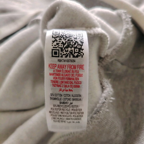 Reebok Gray Sweatshirt Size S New with Tags