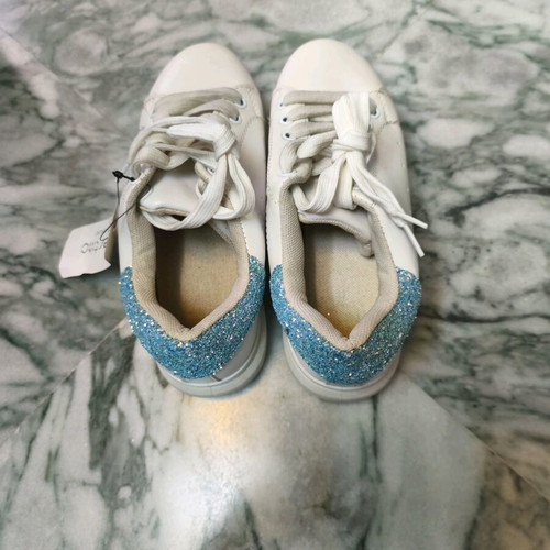Celestino sneakers new No36 white with blue glitter
