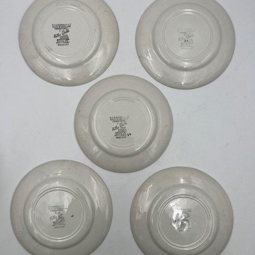 Broadhurst Viscount vintage mid-century modern plates set of 5