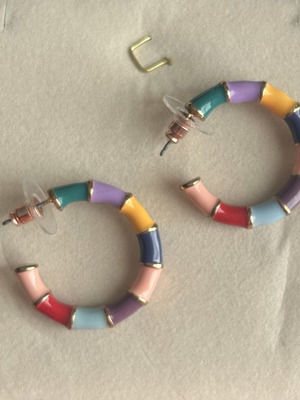 Parfois colorful hoop earrings new