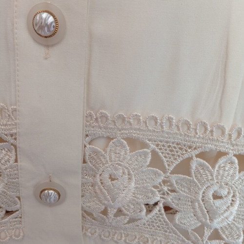 White suit with lace details, like new, jacket and skirt