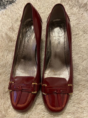 Vavoulas shoes like new, leather, red, size 38