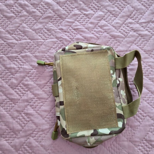 Camo first aid kit pouch for camping and airsoft