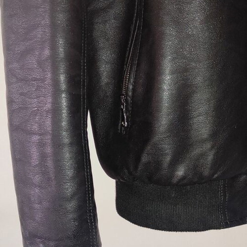 Men's jacket imitation leather used, size L, black