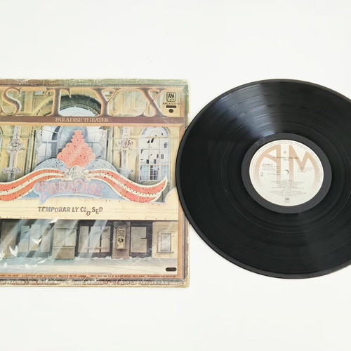 Styx Paradise Theatre vinyl record used, first Greek release 1981