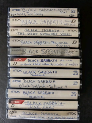 Black Sabbath 11 ροκ κασέτες μεταχειρισμένες σε άριστη κατάσταση
