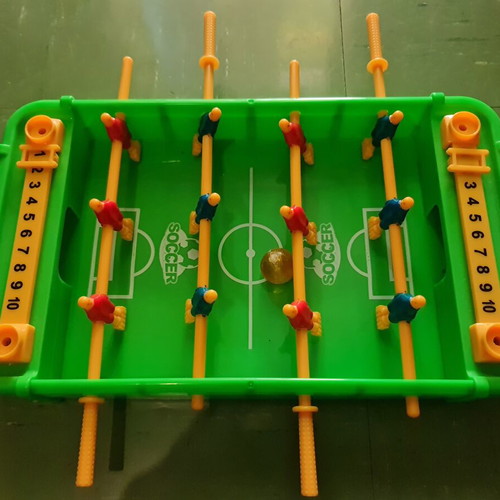 Mini Foosball Table used, plastic