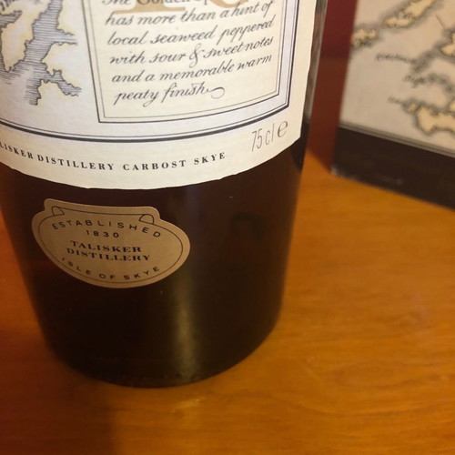 Talisker 10 Year Old "Map Label" Single Malt Scotch Whisky new, collectible 90s